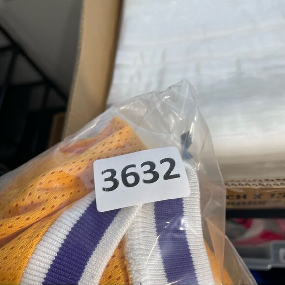 VTG Steve & Barry's Jersey Men M Gold Purple Hoops 03 Y2K Sleeveless Basketball - Picture 10 of 10